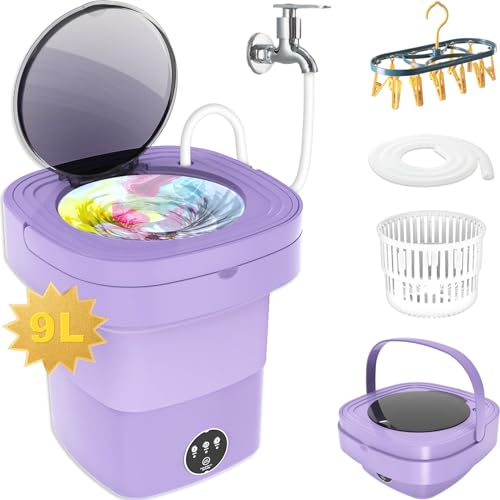 Portable 2-in-1 Mini Foldable Washer with Drain Basket