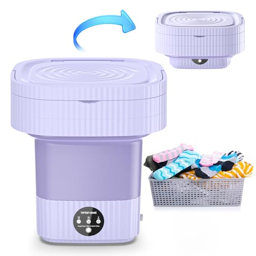 Foldable Mini Washing Machine for Baby Clothes, Compact (Purple)