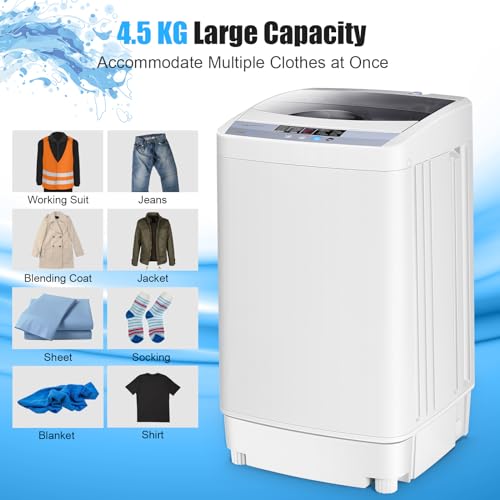 COSTWAY Portable Compact Washer Spin Dryer - 2 in 1