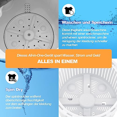 OFCASA Portable 2-in-1 Washing Machine with Timer Control