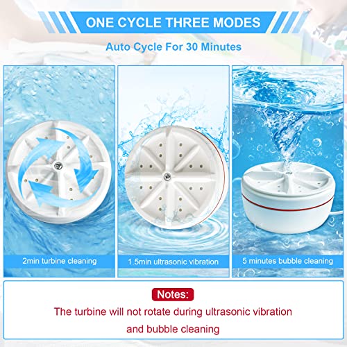 Portable Mini Ultrasonic 3-in-1 Magic Laundry Turbine Washer