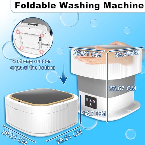 Portable 2-in-1 Laundry Mini Washing Machine, 9L Foldable