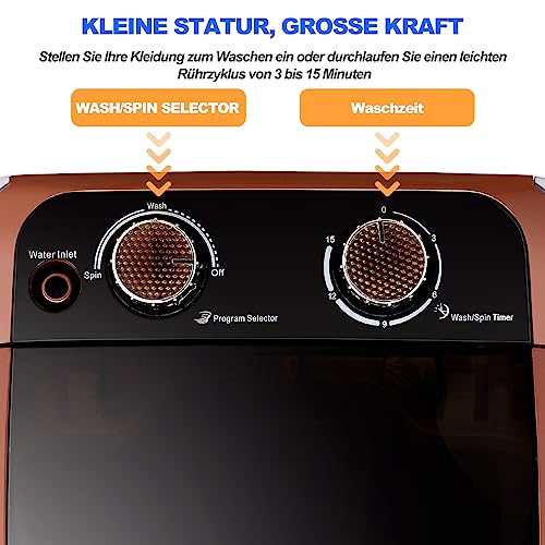 OFCASA Portable 2-in-1 Washing Machine with Timer Control