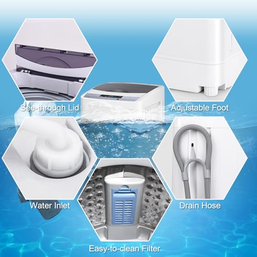 COSTWAY Portable Compact Washer Spin Dryer - 2 in 1