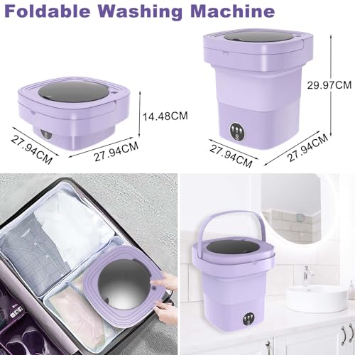 Portable 2-in-1 Mini Foldable Washer with Drain Basket