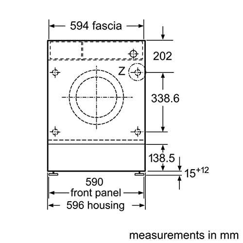 Bosch Built-in Washing Machine - 8kg, 1400rpm