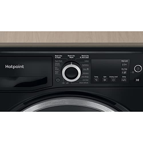 Hotpoint 9/6 kg Freestanding Washer Dryer, Black