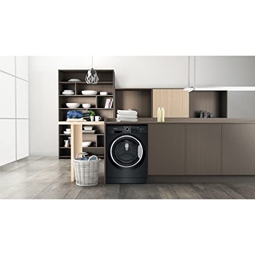 Hotpoint 9/6 kg Freestanding Washer Dryer, Black