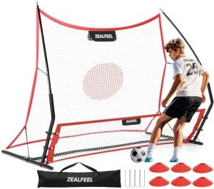 ZEALFEEL 2-in-1 Soccer Rebounder Training Net