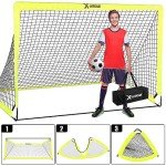 Portable Pop-Up Soccer Goal Set with Ball & Cones