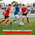 Set of 50 Agility Soccer Cones with Carry Bag