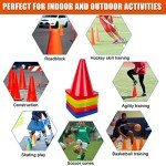 24 Pack 7-Inch Soccer Training Field Cones