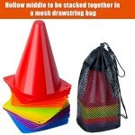 24 Pack 7-Inch Soccer Training Field Cones