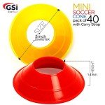 40-Pack GSi Mini Soccer Cones for Agility Training