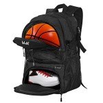 WOLT Large Sports Backpack with Ball Holder