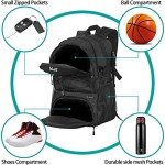 WOLT Large Sports Backpack with Ball Holder