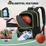 RAINSMORE Water-Resistant Sports Backpack with Ball Holder