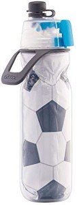 O2COOL Soccer Insulated Mist N' Sip Bottle 20 oz