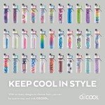 O2COOL Soccer Insulated Mist N' Sip Bottle 20 oz