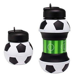 Maccabi Kids 18 Oz Silicone Soccer Ball Water Bottle