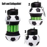 Maccabi Kids 18 Oz Silicone Soccer Ball Water Bottle