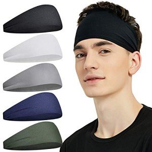 Pilamor Moisture-Wicking Sports Headbands (5 Pack)