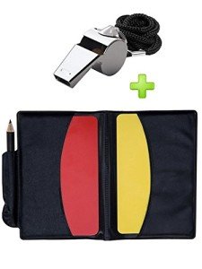 Golvery Soccer Referee Kit with Whistle and Cards