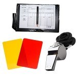 Golvery Soccer Referee Kit with Whistle and Cards