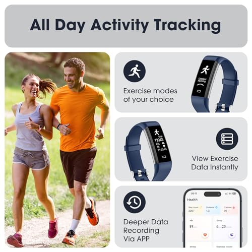 Waterproof Fitness Tracker with Heart Rate Monitor