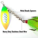 Dr.Fish Musky Spinnerbaits 3 Pack - 7" Orange