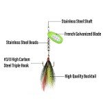 5PCS Bucktail Spinnerbaits for Muskie Fishing