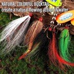 5PCS Bucktail Spinnerbaits for Muskie Fishing