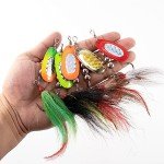 5PCS Bucktail Spinnerbaits for Muskie Fishing