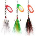 Dr.Fish 3 Pack Musky Bucktail Spinners