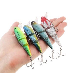 4pcs Jointed Lures for Muskie & Bass Fishing
