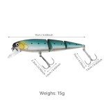 4pcs Jointed Lures for Muskie & Bass Fishing