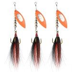 Dr.Fish Musky Spinnerbaits 3 Pack - 7" Orange