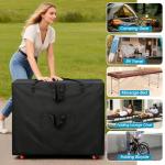 Qivine Massage Tables Bag with Wheels, 28-37 Inch Portable Spa Bed Lightweight Bag, Physical Therapy Table Carry Case with Durable Zipper Tear-Resistant Oxford for Folding Table Chairs