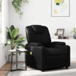 WEHUOSIF Massage Recliner Chair with Cup Holder Chair, Black Faux Leather Adjustable Backrest and Footrest, USB-Powered Relaxation Feature, Compact Space-Saving Design for Home Use