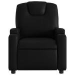 WEHUOSIF Massage Recliner Chair with Cup Holder Chair, Black Faux Leather Adjustable Backrest and Footrest, USB-Powered Relaxation Feature, Compact Space-Saving Design for Home Use