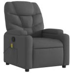 Wicterencia Massage Recliner Chair Dark Grey Fabric Polyester with Adjustable Reclining, USB Plug Massage Armchair for Living Room Bedroom Accent, Compact Lounge Chair for Reading and Relaxation