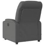 Wicterencia Massage Recliner Chair Dark Grey Fabric Polyester with Adjustable Reclining, USB Plug Massage Armchair for Living Room Bedroom Accent, Compact Lounge Chair for Reading and Relaxation