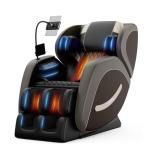 ficsmate Massage Chair Full Body, Zero Gravity Shiatsu Massage Recliner with 6 Fixed Rollers, Heat, Airbags & Bluetooth, Smart Screen Controller, Retractable Footrest for Home Office