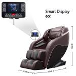 INOTEVERITORY Zero Gravity Full Body Massage Chair Recliner with Heated, SL-Track, 7 Shiatsu Massage, Foot Rollers,Smart LCD Control,Built-in Speakers (Brown)