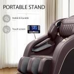 INOTEVERITORY Zero Gravity Full Body Massage Chair Recliner with Heated, SL-Track, 7 Shiatsu Massage, Foot Rollers,Smart LCD Control,Built-in Speakers (Brown)