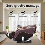 INOTEVERITORY Zero Gravity Full Body Massage Chair Recliner with Heated, SL-Track, 7 Shiatsu Massage, Foot Rollers,Smart LCD Control,Built-in Speakers (Brown)