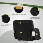 Stadium Seats for Bleachers-3 Heat Settings Backrest&Seat Cushion with Support, Portable Folding Stadium Chair with 6 Reclining, Storage Cup Holder for Football Games/Camping/Concerts (Heated, Black)