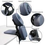 Master Massage Foldable Desktop Face Cradle Kit – Adjustable Head Rest Cushion for Table & Desk Top – Versatile Massage Kit for Siesta, Royal Blue