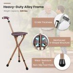 Folding Walking Stick Chair with Massage Feature