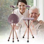 Folding Walking Stick Chair with Massage Feature